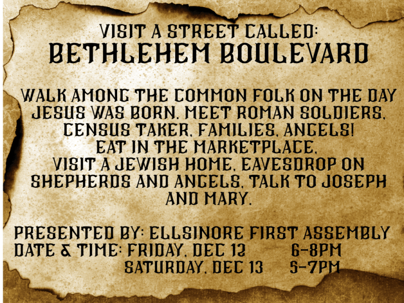 Visit a street called Bethlehem Boulevard